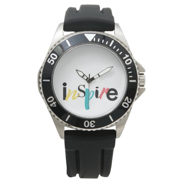 Montre Typographie moderne, créative et joyeuse d'Inspire (devant)