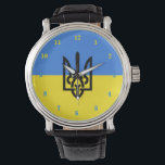 Montre Ukraine - Paix - drapeau ukrainien - Liberté<br><div class="desc">Ukraine - Paix - drapeau ukrainien - Soutien à la liberté ! Faisons du monde un endroit meilleur - tout le monde ensemble ! Un monde meilleur commence - dépend - a besoin de VOUS aussi! Vous pouvez transférer vers plus de 1000 produits Zazzle. Redimensionnez et déplacez ou supprimez et...</div>