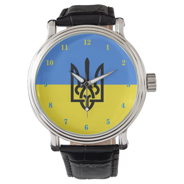 Montre Ukraine - Paix - drapeau ukrainien - Liberté (devant)