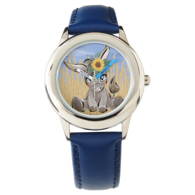 Montre Ukraine Sky Donkey avec des tournesols (devant)