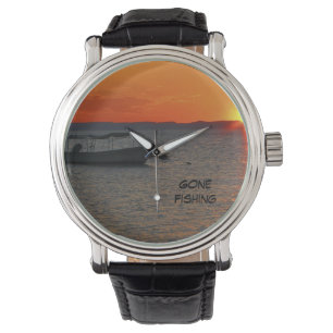 Montre Un bracelet de pêche disparu, une sangle de cuir 