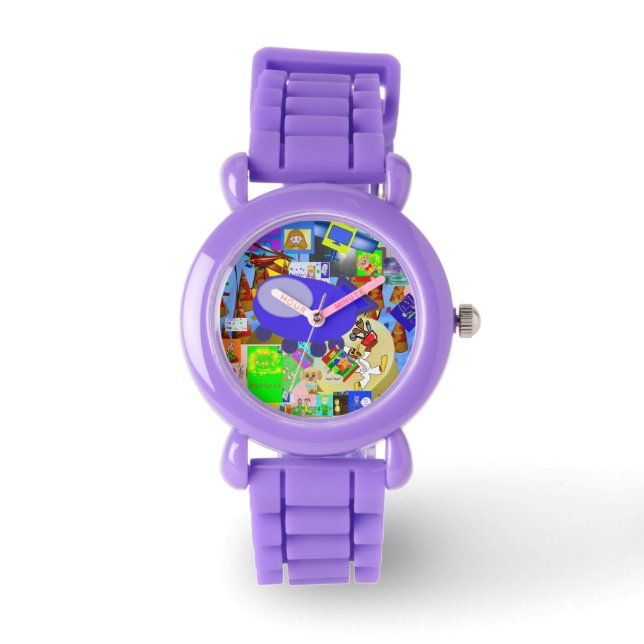 Montre Un joyeux dessin de vaisseau spatial (Recto)