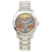 Une tasse de café le matin donnant sur la grande v