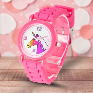 Montre Unicorne colorée Rainbow Girly