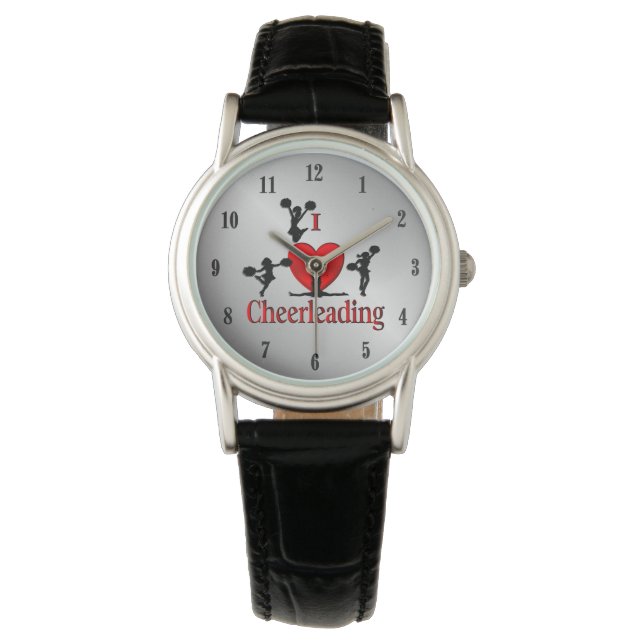 Montre Unique I Heart Cheerleading (devant)