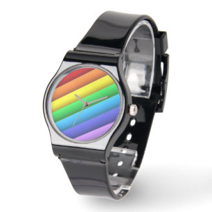 Montre unisexe bande noire PRIDE O'Clock