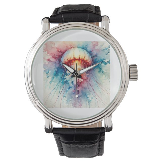 Montre Upside Down Jellyfish 050824AREF123 - Watercolor (devant)