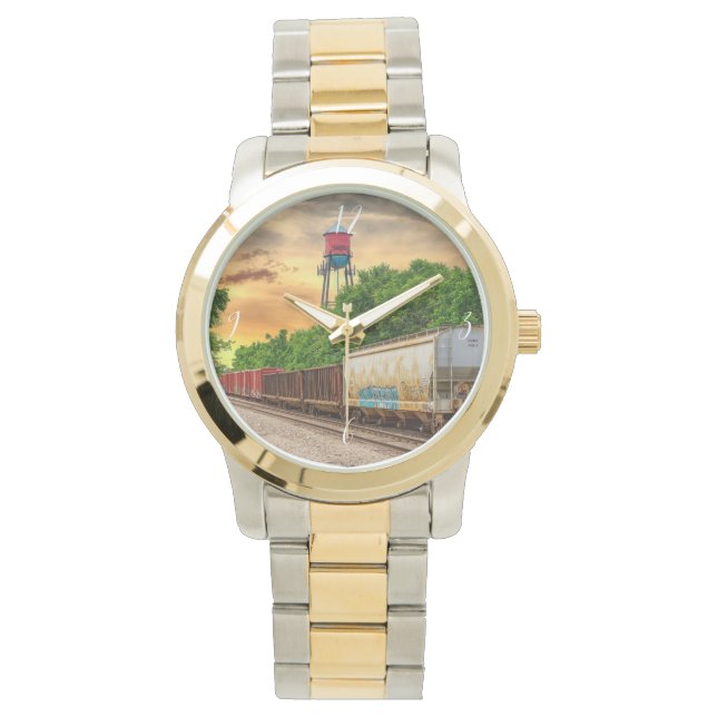 Montre Urban Steam Punk Sunset Gold Watch (devant)