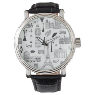 Montre Vacances dans le motif de l'Europe