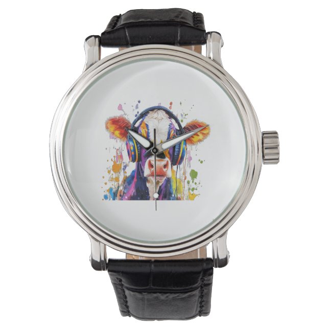 Montre Vache des hautes terres colorées (devant)