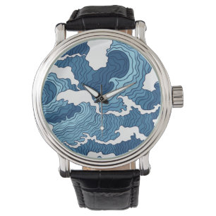 Montre Vagues Abstraites