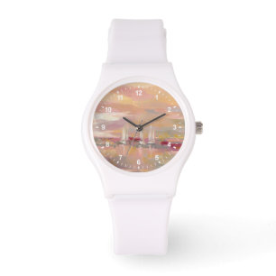 Montre Vagues de cramoisi