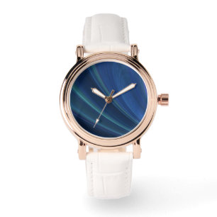 Montre Vagues de sable doux bleu et vert