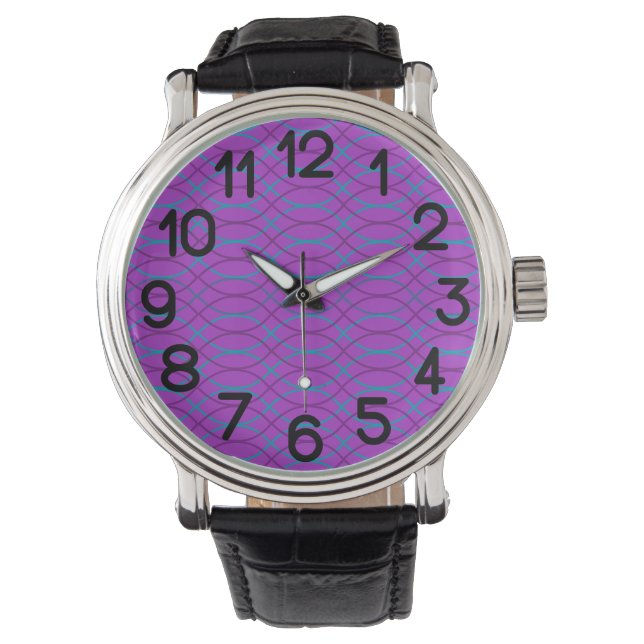 Montre Vagues violettes (devant)