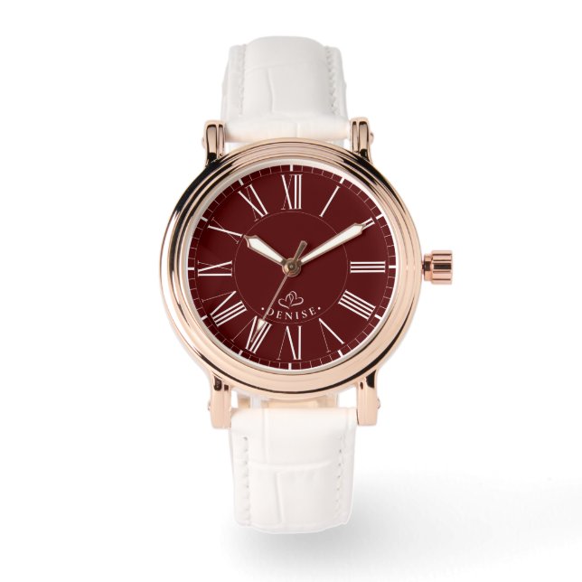 Montre Valentines Day Red Romantic Minimal Modern Roman (Recto)