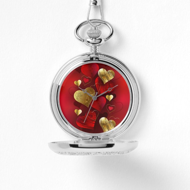 Montre Valentines dorées et rouges (Recto)