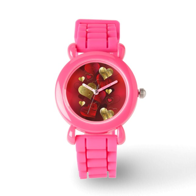 Montre Valentines dorées et rouges (Recto)