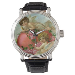 Montre Valentines victoriennes vintages Day Angels Rose d