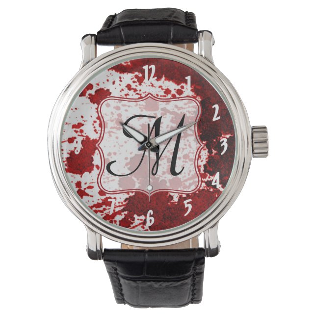Montre Vampire Sanguinaire Crimson Red Flui Watch (devant)