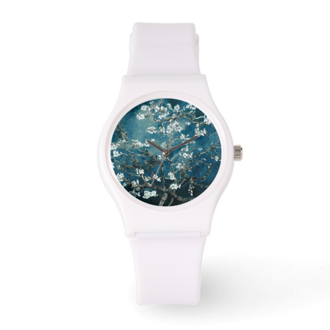 Montre Van Gogh Almond Blossoms : Turquoise foncé (Recto)