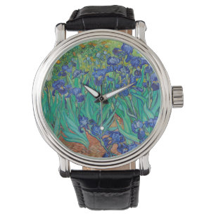Montre Van Gogh Irises. Impressionnisme vintage floral bl