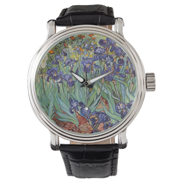 Montre Van Gogh Irises Peinture impressionniste (devant)