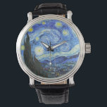 Montre VAN GOGH Starry Nuit<br><div class="desc">"van gogh vincent",  nuit étoilée,  "célèbre peinture",  vintage,  étoiles,  ciel,  "fine art",  bleu</div>