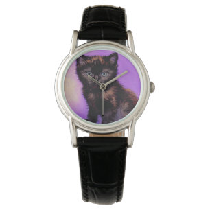 Montre Van Gogh Style Chat pourpre