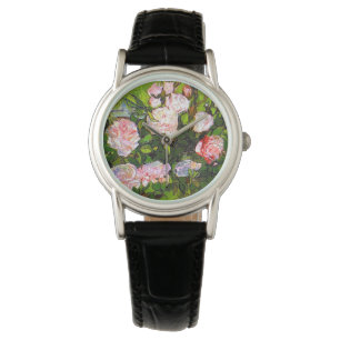 Montre Van Gogh Vie morte avec des roses roses roses