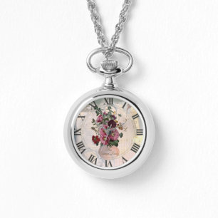 Montre Vase-Dame Vintage + Monogramme