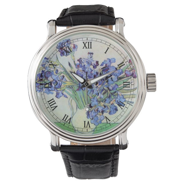 Montre Vase de fleurs avec iris de Vincent van Gogh (devant)