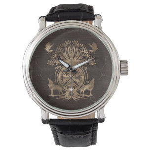 Montre Végétarienne - Ornement de boussole viking