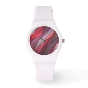 Montre Veille Abstraite rouge