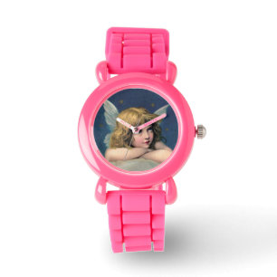 Montre Veille Angel de repos Vintage avec sangle de Parti