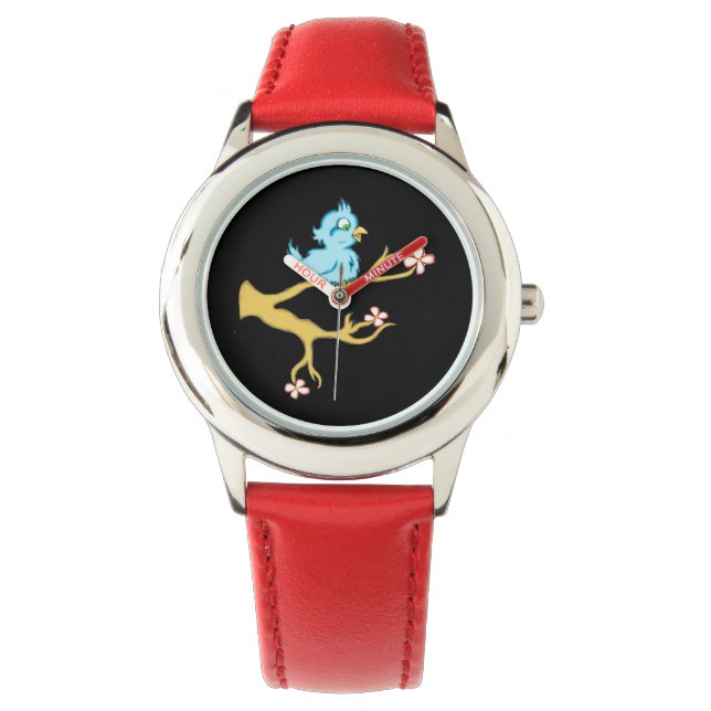 Montre Veille aux oiseaux bleus (devant)