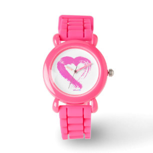 Montre Veille cardiaque Parties scintillant rose