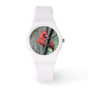 Montre Veille cardinale rouge brillante