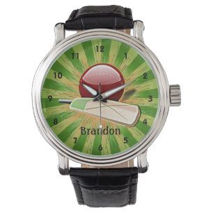 Montre Veille de conception de cricket personnalisable