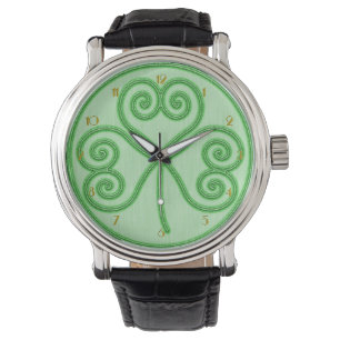 Montre Veille de l'Shamrock vert