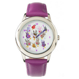 Montre Veille de Noël Cadeau Jouets colorés Cerfs