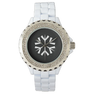 Montre Veille de Parties scintillant de vacances/Flocon d