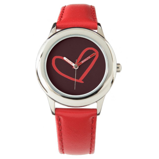 Montre Veille électronique avec coeur (devant)
