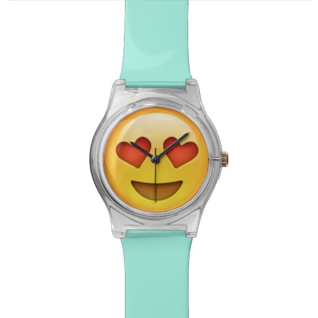 Montre Veille Emoji des yeux du coeur (Fermer)