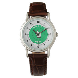 Montre Veille féminine - Personnalisée - Cuir Brown