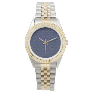 Montre Veille géométrique bleue