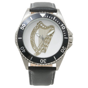 Montre Veille imperméable à la harpe d'Irlande