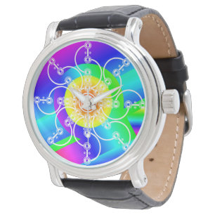 Montre Veille solaire à fleurs