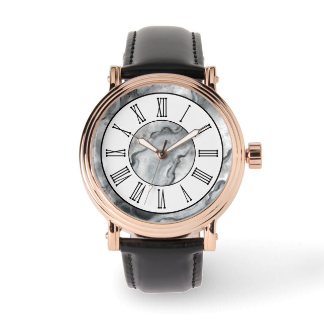 Montre Veille vintage de Motif en marbre (Recto)