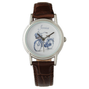 Montre Vélo en Delft Blue personnalisable