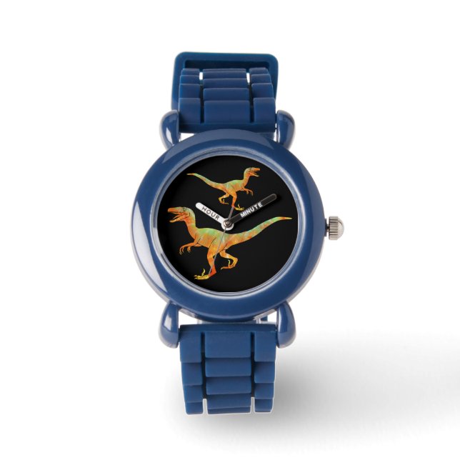 Montre Velociraptors de course effrayant Jurassic Dinosau (Recto)